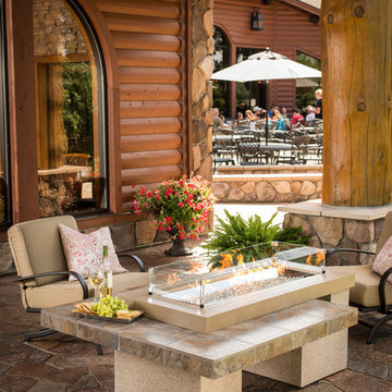 Brown Uptown Gas Fire Pit Table