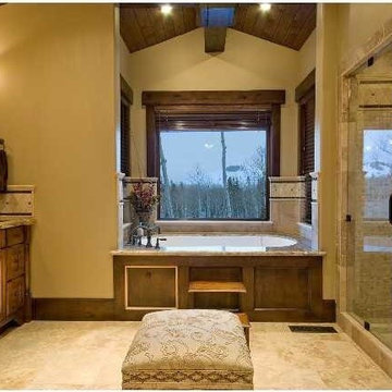 Rustic Mountain Traditional at Red Cloud - Master Bath