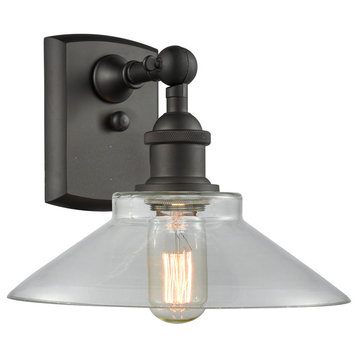 Innovations Disc 1-Light Dimmable LED Sconce, Oiled Rubbed Bronze