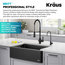 Britt Commercial Style Pull-Down Single Handle Kitchen Faucet Matte Black