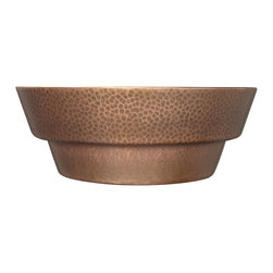 Semi-Recessed Copper Sink-Hammered-Antique Copper Patina - Products