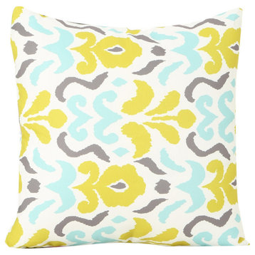 GDF Studio Simona Outdoor Abstract Floral Pattern 17.75" Square Cushion