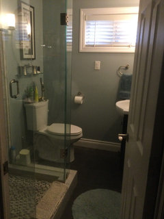 Add shower to powder room