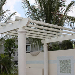 Aluminum Arbor with Cable Rail to Support  Bougainvillea - Outdoor Products