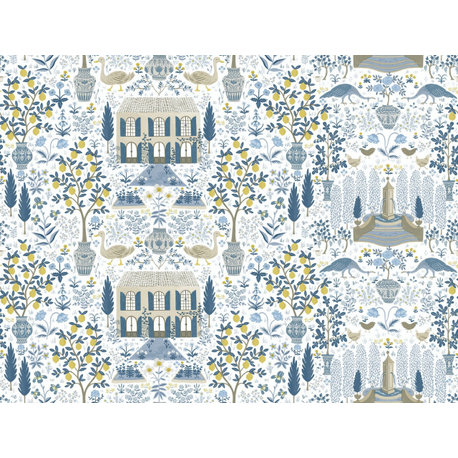 York Camont Wallpaper Indigo RI5108 Rifle Paper Co.