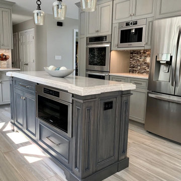 Custom John Dean Gray kitchen Full Overlay