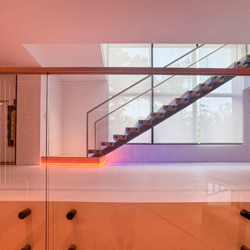 Project #126 | Contemporary Staircases with Integrated LEDs & Glass Railing