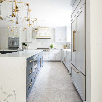 Blue and Gold Interior Renovation