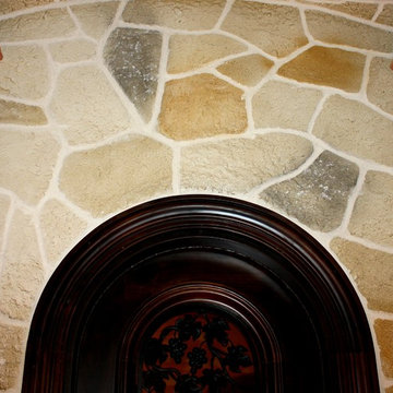 Stonecoat - Part of this Wine Cellar Design in Dallas Texas