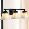 Staunton 1-Light Iron/Glass Modern LED Vanity Light, Oil Rubbed Bronze, 3-Light