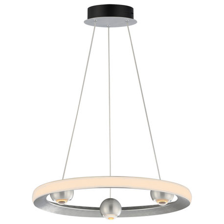 Nodes LED Pendant, Brushed Aluminum