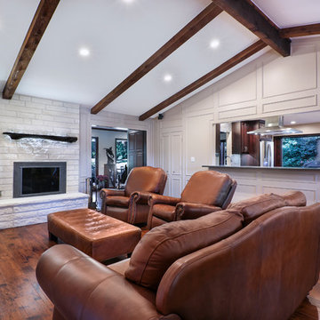 A Rustic Fireplace Gets an Elegant New Look