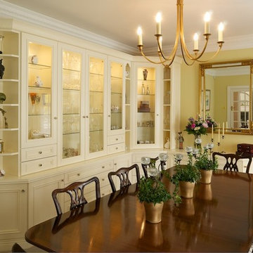 Cream and yellow dining room