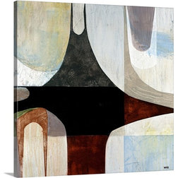 Contemporary Prints And Posters Gallery-Wrapped Canvas Entitled Opus Dei I, 16"x16"
