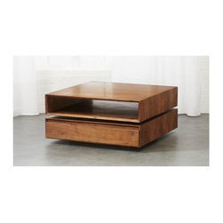 Spin Rotating Coffee Table | CB2 - Coffee Tables