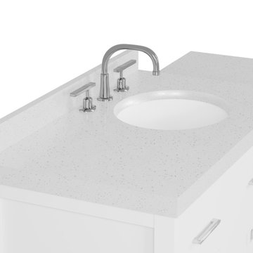 Caroline Parkway 57'' White Bathroom Vanity