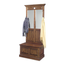 Progressive Furniture Carrington Complete Unit Hall Tree in Java Pine - Products