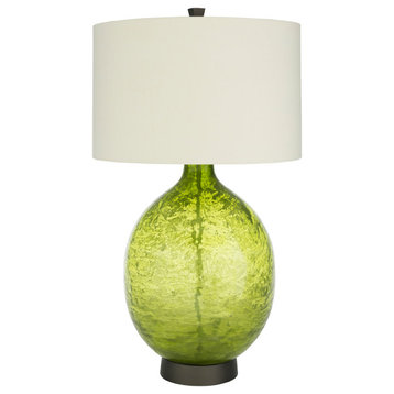 Lulu Midcentury Green Glass Table Lamp