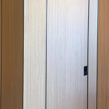 Hidden doors with laminated