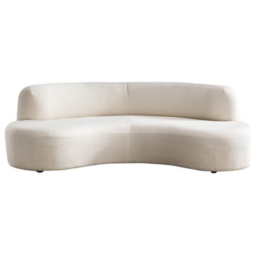 Monik Curved Sofa White