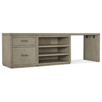 Hooker Furniture 6150-10927 96" Wood Veneer 2 Drawer Writing Desk - Medium Wood