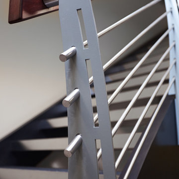 Stainless Clad Treads with Custom Railing