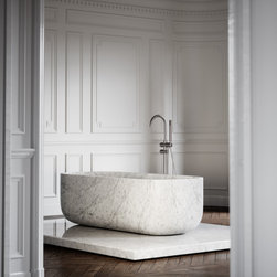 Carrara Marble Designo Freestanding Stone Bath 1780mm - Baths