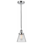 Innovations Lighting - Innovations Lighting 616-1PH-PC-G62 Cone, 1 Light Mini Pendant Industrial St - Innovations Lighting Cone 1 Light 6 inch Matte BlaCone 1 Light Mini Pe Polished ChromeUL: Suitable for damp locations Energy Star Qualified: n/a ADA Certified: n/a  *Number of Lights: 1-*Wattage:100w Incandescent bulb(s) *Bulb Included:No *Bulb Type:Incandescent *Finish Type:Polished Chrome