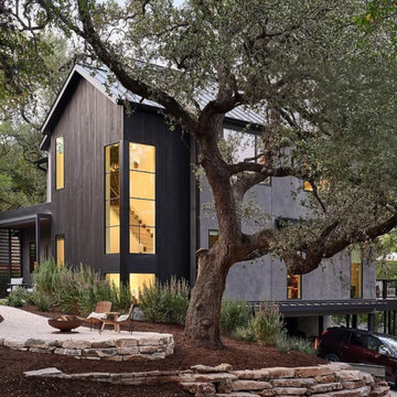 Modern Woodland Retreat with Charred Wood Exterior