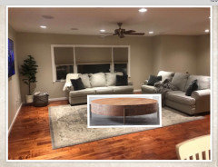 Proctor low round sale wood coffee table