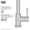 VIGO Pull-Out Spray Kitchen Faucet, Stainless Steel, Without Extras