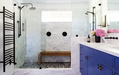 Bathroom of the Week: Cobalt Vanity Energizes a Luxe Space