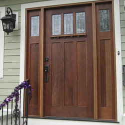 Wooden Mission Style Front Door - Front Doors