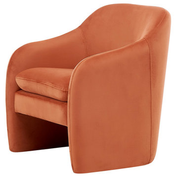 Zella Fabric Accent Arm Chair, Alamo Terracotta