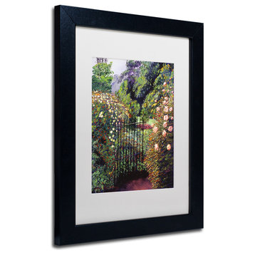 Glover 'Quiet Garden Entrance' Art, Black Frame, 11"x14", White Matte