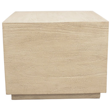 Flagstaff 20" Square Side Table, Stone Natural