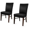 Milton Bonded Leather Dining Chair,Set of 2 - Black