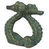 Cast Iron Seahorse Napkin Ring, Antique Bronze, Set of 2, 3"