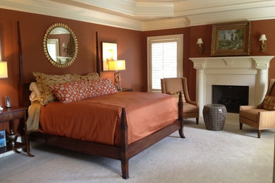 Example of a transitional bedroom design in Atlanta