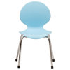 Bunny-Pp Junior Chair (Set of 4); Lt Blu/Chrome