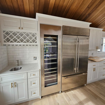 Farm Style Kitchen Project with Blue Shanker Island