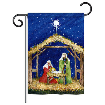 Nativity of Jesus Winter Double-Sided Flag, 13"x18.5"