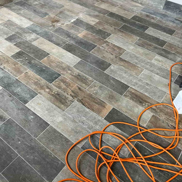 Post Installation Clean of Wood Effect Porcelain Tiles in Stoneygate Leicester