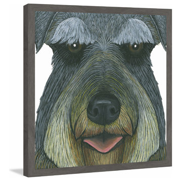 "Terrier" Framed Painting Print, 32"x32"