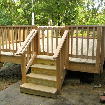 Pressure treated deck with cedar rails, Sicklerville New Jersey