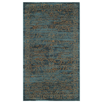 Safavieh Serenity Collection SER214 Rug, Turquoise/Gold, 3'3" X 5'3"