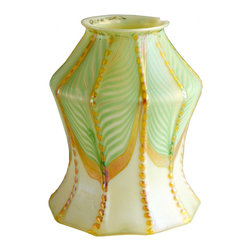 American Quezal Art Nouveau Glass Lamp Shade - Lighting Globes And Shades