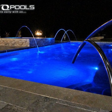 Fiberglass Pool 16' x 41' with 9' x 9' Spa