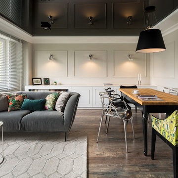 Contemporary Open Floor Plan Living/Dining Room Family Condo- Los Angeles
