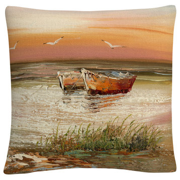 Rio 'Florida Sunset' 16"x16" Decorative Throw Pillow